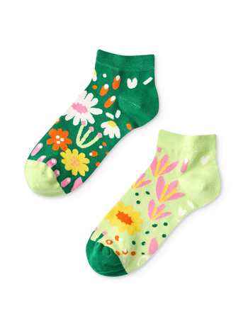 Lustige Knöchelsocken Blumengarten
