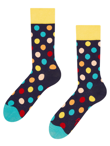 Lustige Socken Farbige Punkte
