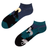 Lustige Knöchelsocken Mondwolf