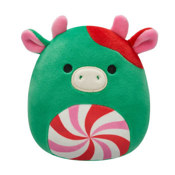 Squishmallows Ruben die grüne Kuh mit Wirbelbauch, 20 cm