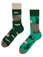 Lustige Socken Schwimmendes Nilpferd