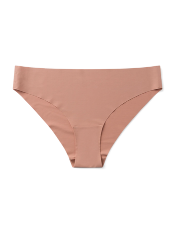 Puderbraune nahtlose Höschen für Damen