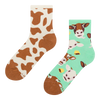 Lustige Crewsocken Kuh und Glocke