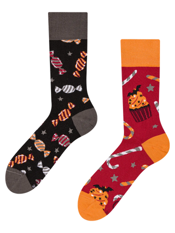 Lustige Socken Halloween-Süßigkeiten