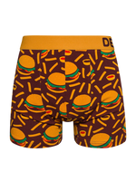 Lustige Boxershorts für Männer Burger und Pommes Frites