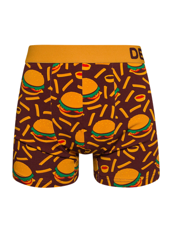 Lustige Boxershorts für Männer Burger und Pommes Frites