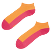 Himbeerrosa Knöchelsocken Fußabdruck