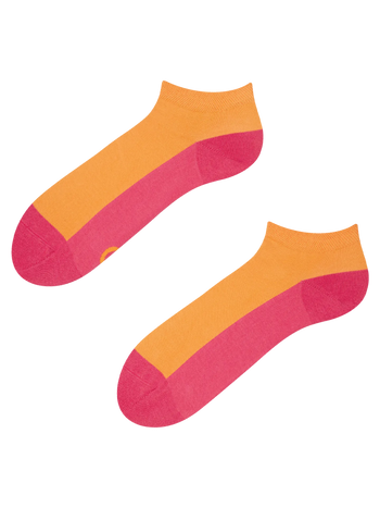 Himbeerrosa Knöchelsocken Fußabdruck