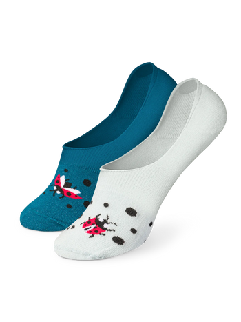 Lustige No-Show-Socken Marienkäfer und Punkte