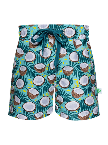 Lustige Badeshorts für Jungen Kokosnuss
