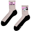 Lustige funktionelle Crewsocken Hey Kapitän!