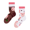 Lustige Kindersocken Fröhliche Schweine