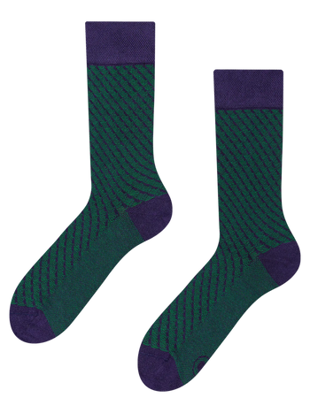Blaue und grüne gemusterte Socken
