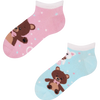 Lustige Knöchelsocken für Kinder Teddybär