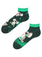 Lustige Knöchelsocken Koala und Blätter