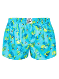 Lustige Damenshorts Chamäleon und Fliegen