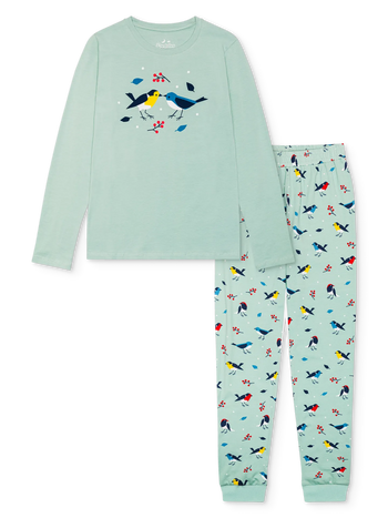 Lustiger Pyjama für Frauen Singende Vögel
