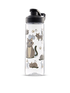 Lustige Wasserflasche Graue Katze 700 ml