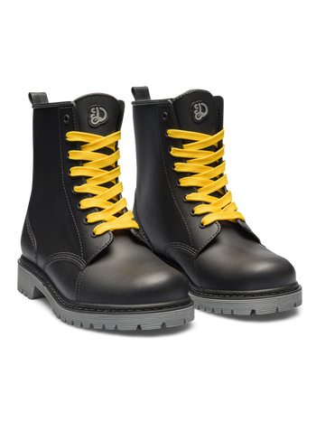 Schwarze und Graue Regenstiefel für Frauen