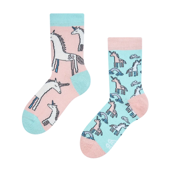 Lustige Kindersocken Einhorn