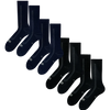 4er-Pack Merino-Frotteesocken – Schwarz & Dunkelblau