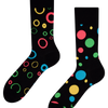 Lustige Socken Neonpunkte