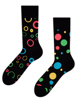 Lustige Socken Neonpunkte