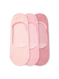 3er-Pack No-Show-Socken aus Baumwolle Puderrosa