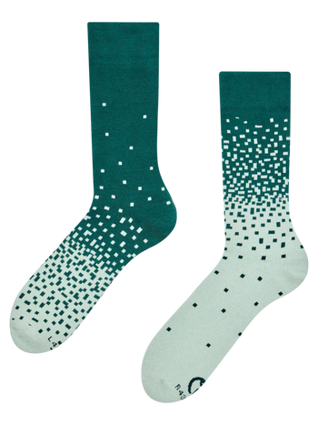 Warme Socken Dunkel- und Hellgrün