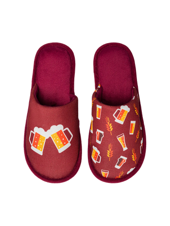 Lustige Hausschuhe Goldenes Bier