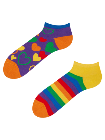 Lustige Knöchelsocken Bunte Liebe