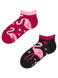 Lustige Knöchelsocken für Kinder Flamingos und Herzen