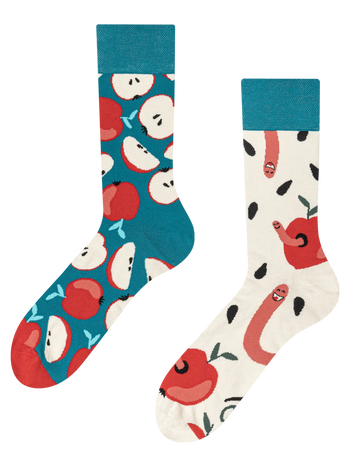 Lustige Socken Roter Apfel