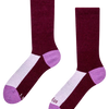 Burgunderrote & Violette Alpaka-Socken