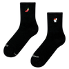 Gerippte Mid-Calf-Socken Hot Seat