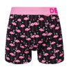 Lustige Boxershorts für Männer Flamingos und Herzen