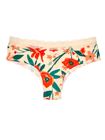 Spitzenhöschen für Frauen Mohnblumengarten