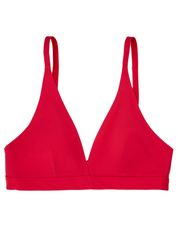 Leidenschaftliches Rot Nahtlose Bralette in Triangelform