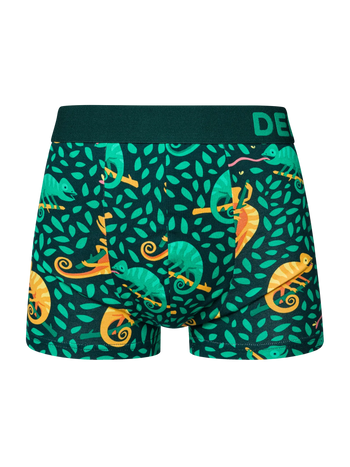 Gekürzte Boxershorts für Männer Chamäleon auf der Jagd