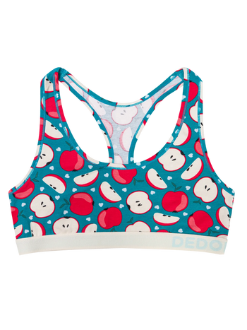 Lustige Damenbralette Roter Apfel