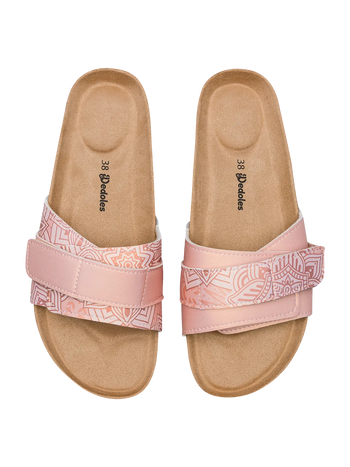 Korkpantoletten für Frauen Beige Mandala