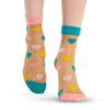 Lustige Nylonsocken Pastell-Herzen