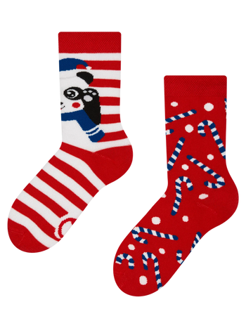 Lustige warme Socken für Kinder Verspielter Panda
