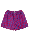 Blau und Magent gemusterte Shorts für Männer