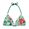 Lustiges Bikinioberteil in Triangelform Tropische Blumen