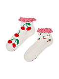 Cutecore-Socken Picknick-Kirschen