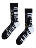 Lustige Socken Piano-Katze