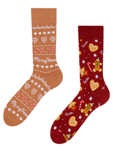 Lustige warme Socken Lebkuchen-Welt