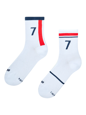 Gerippte Mid-Calf-Socken Englische Fußballlegende