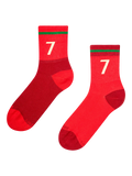 Gerippte Mid-Calf-Socken Portugiesische Fußballlegende